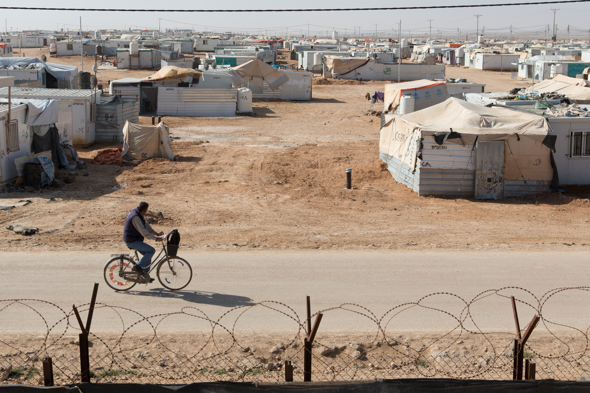 General views of Zaatari refugee camp.