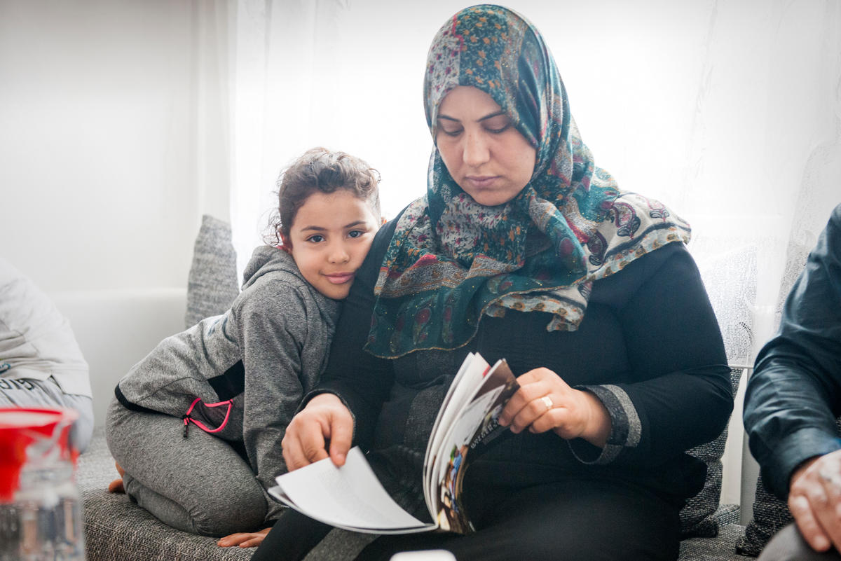 Austria. Syrian refugee family reunited
