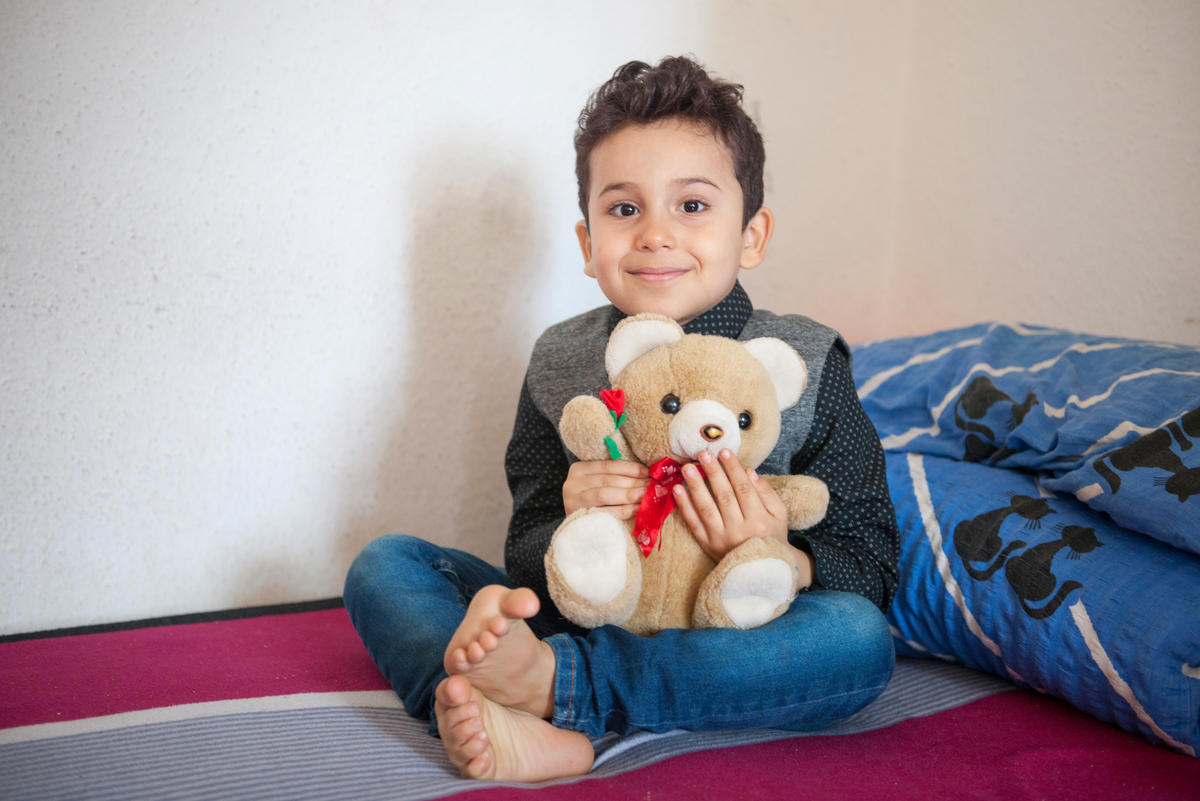 Austria. Syrian refugee family reunited