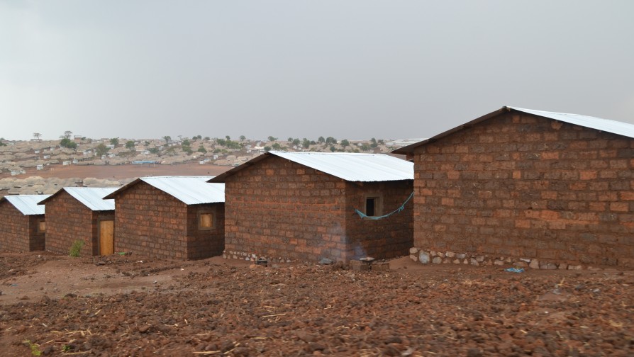 Mahama refugee camp: A village of new semi-permanent shelters built in mud brick with sheets [Photo/ UNHCR – Eugene Siboma