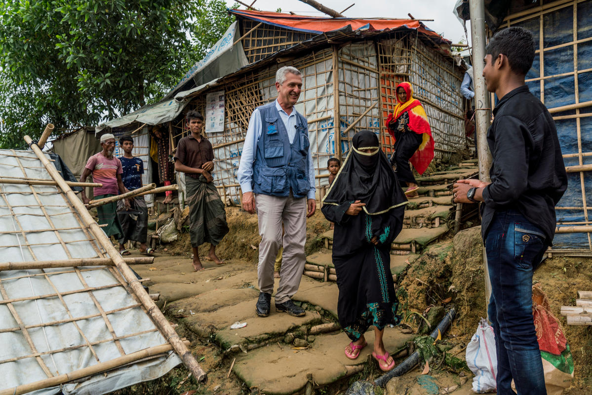 Bangladesh. High Commissioner for Refugees, Filippo Grandi meets Rohingya refugees