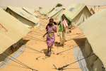 Young refugees from Sudan's Darfur region at a camp in eastern Chad, w...