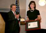 UN High Commissioner for Refugees António Guterres presents the Nanse...