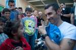 Goodwill Ambassador Jesús Vázquez makes some new young Syrian friend...
