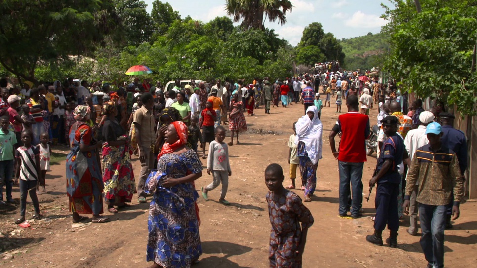 The small town of Zongo, in the Democratic Republic of the Congo, where almost 10,000 refugees have sought shelter. 