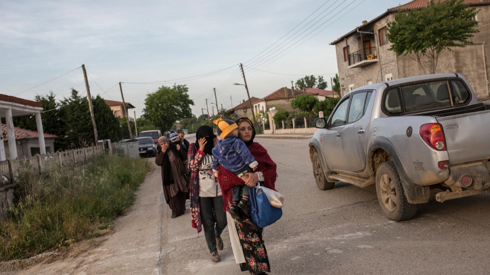A group of Syrians after crossing the Evros River between Greece and Turkey.
