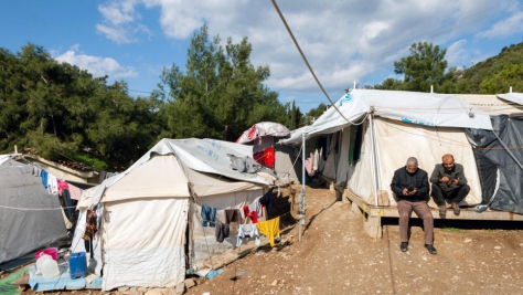 Greece. Refugee families struggling on island of Samos