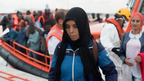 Spain. Rescue ship docks in Malaga with refugees and migrants