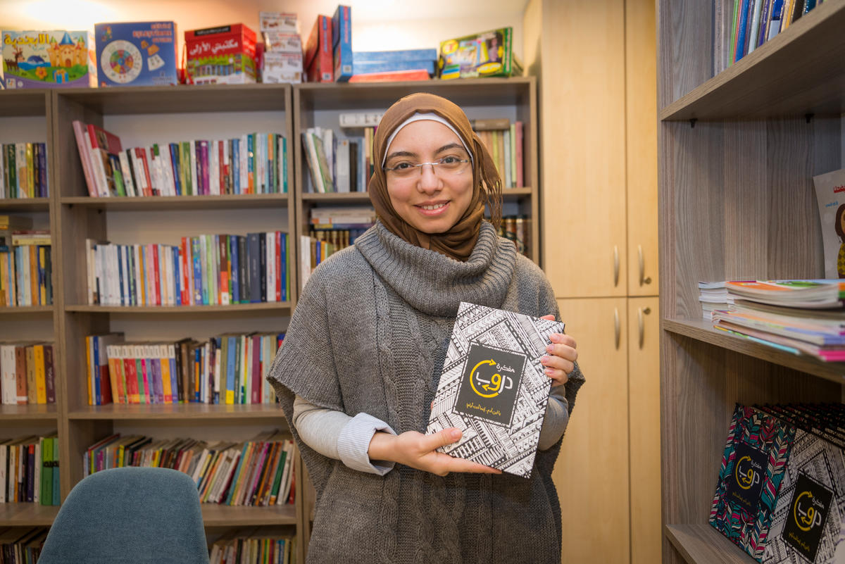 Turkey. Syrian refugee woman opens a book cafe in Istanbul
