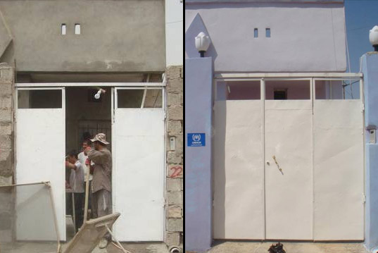 Iraq / A house rebuilt - before / afterwards