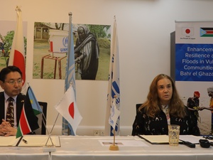 UNHCR and the Government of Japan at the signing ceremony of a new project that will help communities in South Sudan adapt to the growing impacts of extreme weather events.