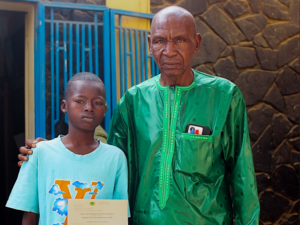 Abdoul Kabir's son received his birth certificate through a civil registration initiative supported by UNHCR