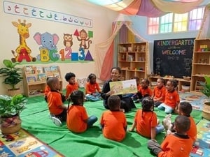 Alongside her studies, Sarah works as a kindergarten teacher and hopes one day to establish her own school to create opportunities for children to learn.