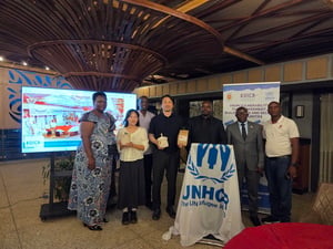 Representatives from KOICA, the Government of Burundi and UNHCR at the program's learning event in Bujumbura, Burundi.