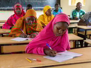 Niger. Nigerian refugees and host community children benefit of education in Madaoua