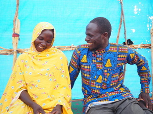 Young Sudanese couple prepare to start a family in Farchana refugee site in Chad