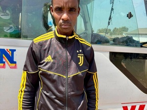 Cameroon. Central African Republic refugees board transportation buses at Gado as they prepare to return home