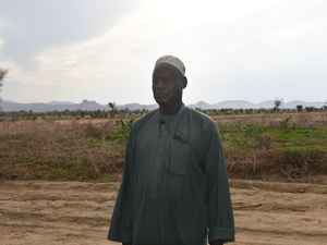 Cameroon. Refugee who works on a 151 hectare farm donated by Cameroon government