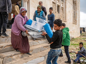 Syria. UNHCR supports Afrin displaced scattered across rural Aleppo