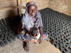 South Sudan. Refugees and host community work together to make clean, sustainable fuel