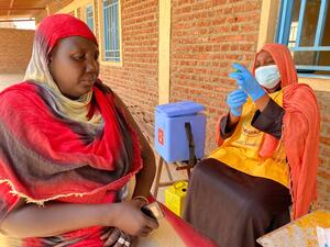 Sudan. Refugees receive COVID Vaccine in Darfur