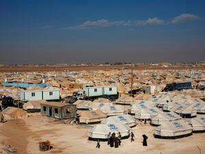 Jordan. Vulnerable to cold in Za'atari refugee camp