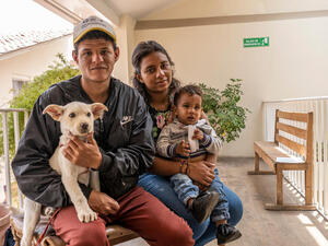 Ecuador. Venezuelan family walked for more than a month to reach Cuenca, where stayed in an emergency shelter supported by UNHCR