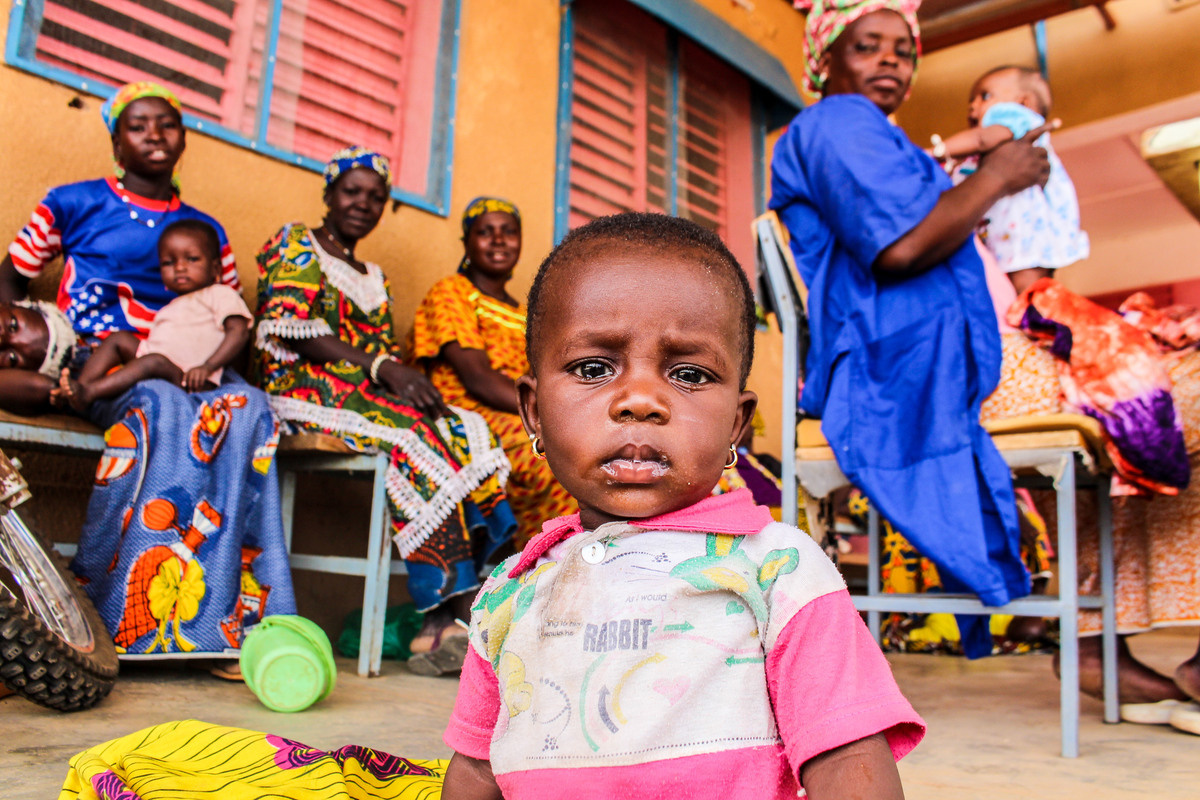 Burkina Faso. Waiting for medical exam.
