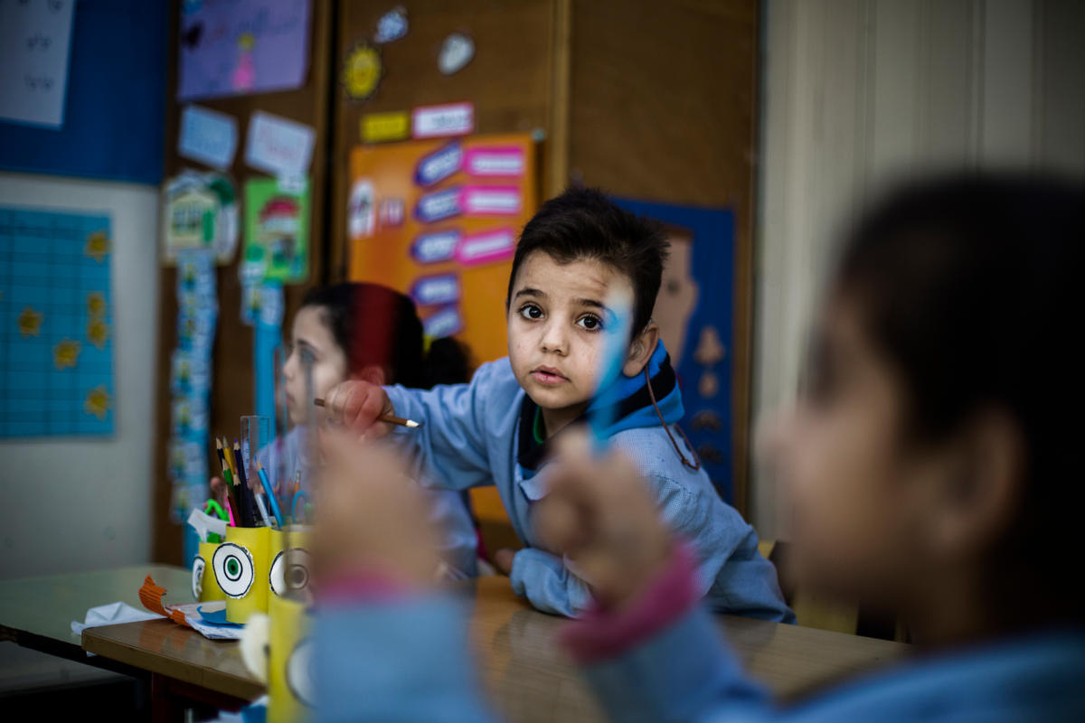Mohammad attends lessons at the Father Andeweg Institute for the Deaf (FAID) near Beirut, Lebanon.