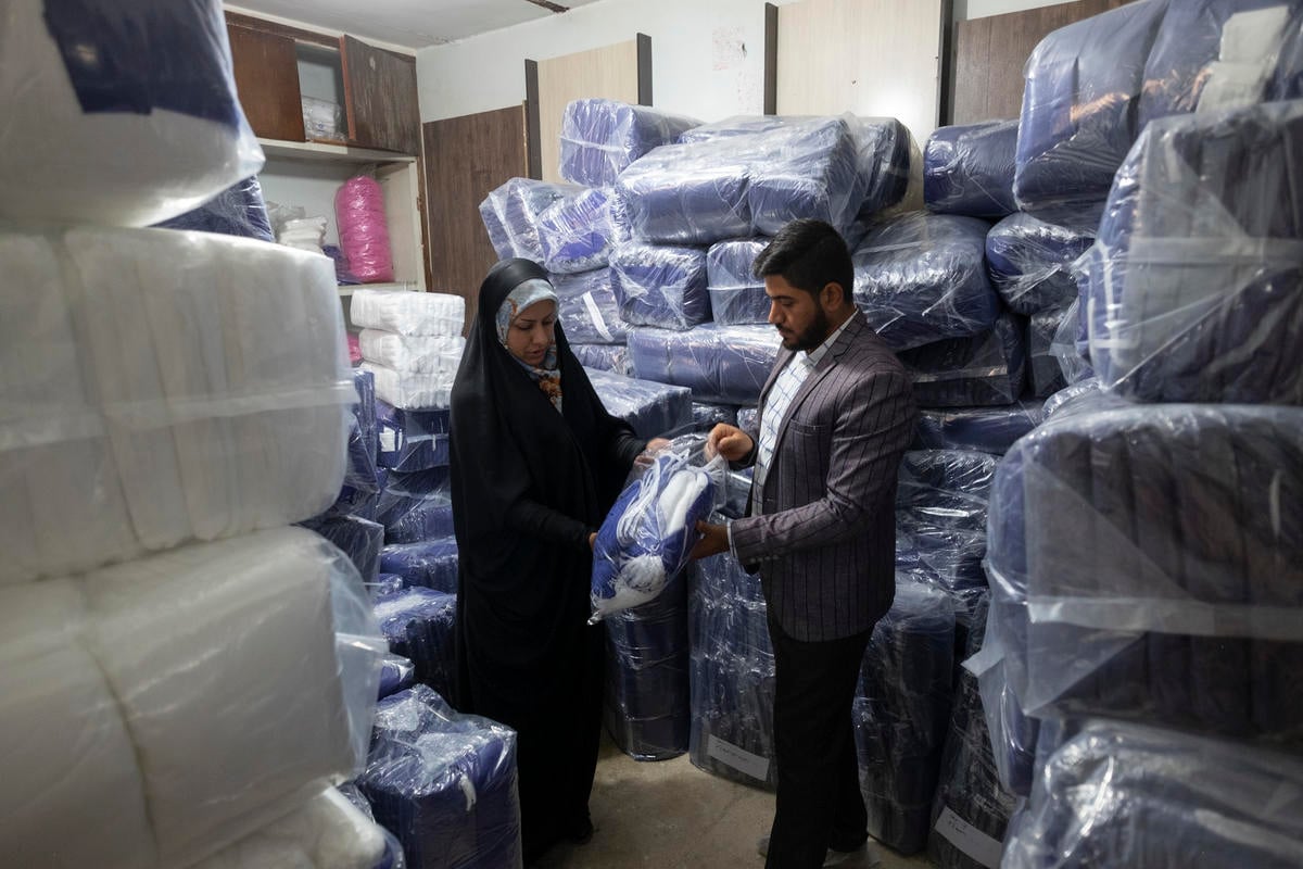 Iran. Afghan widow sets up small business employing fellow refugees