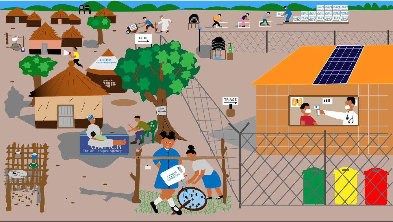 Uganda. Refugee artist wins Covid test