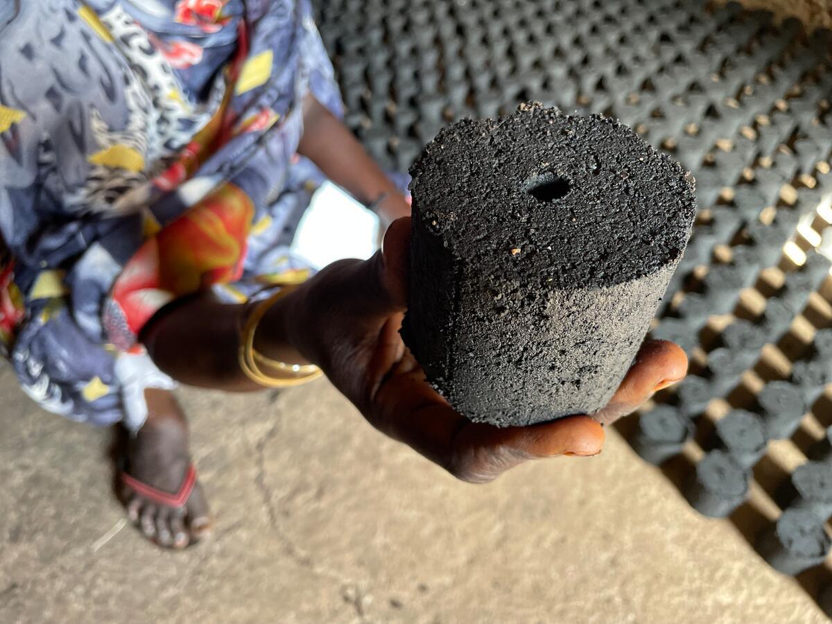 South Sudan. Refugees and host community work together to make clean, sustainable fuel