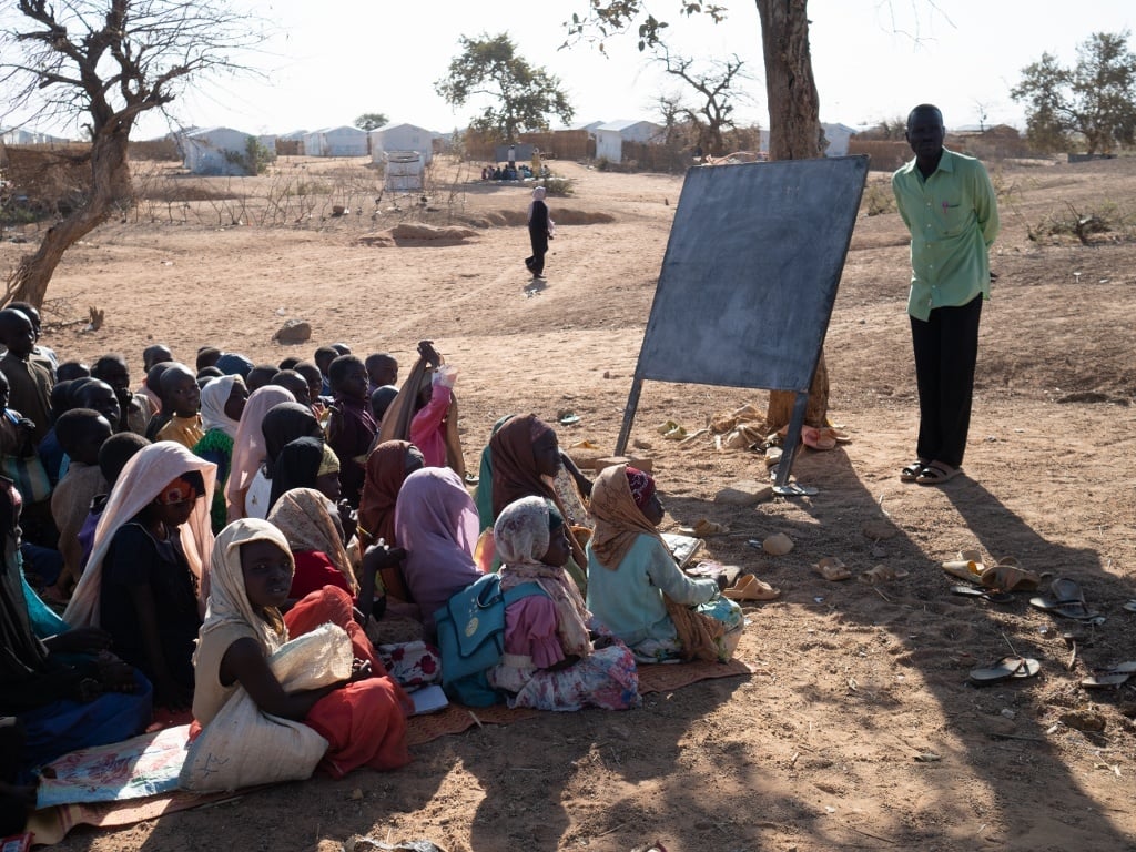 Outdoor class under the tree
