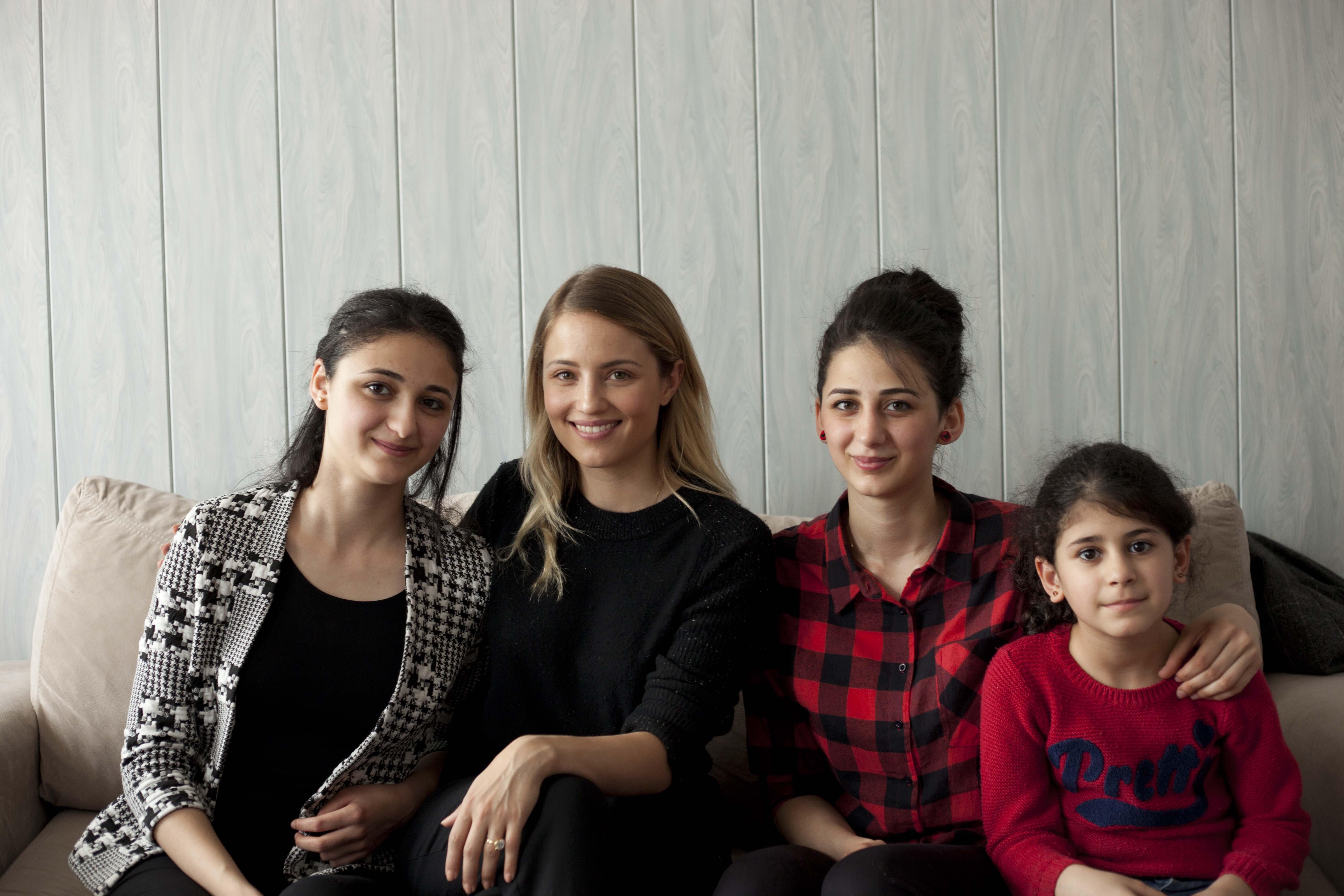 Dianna Agron meets Syrian refugees in Austria