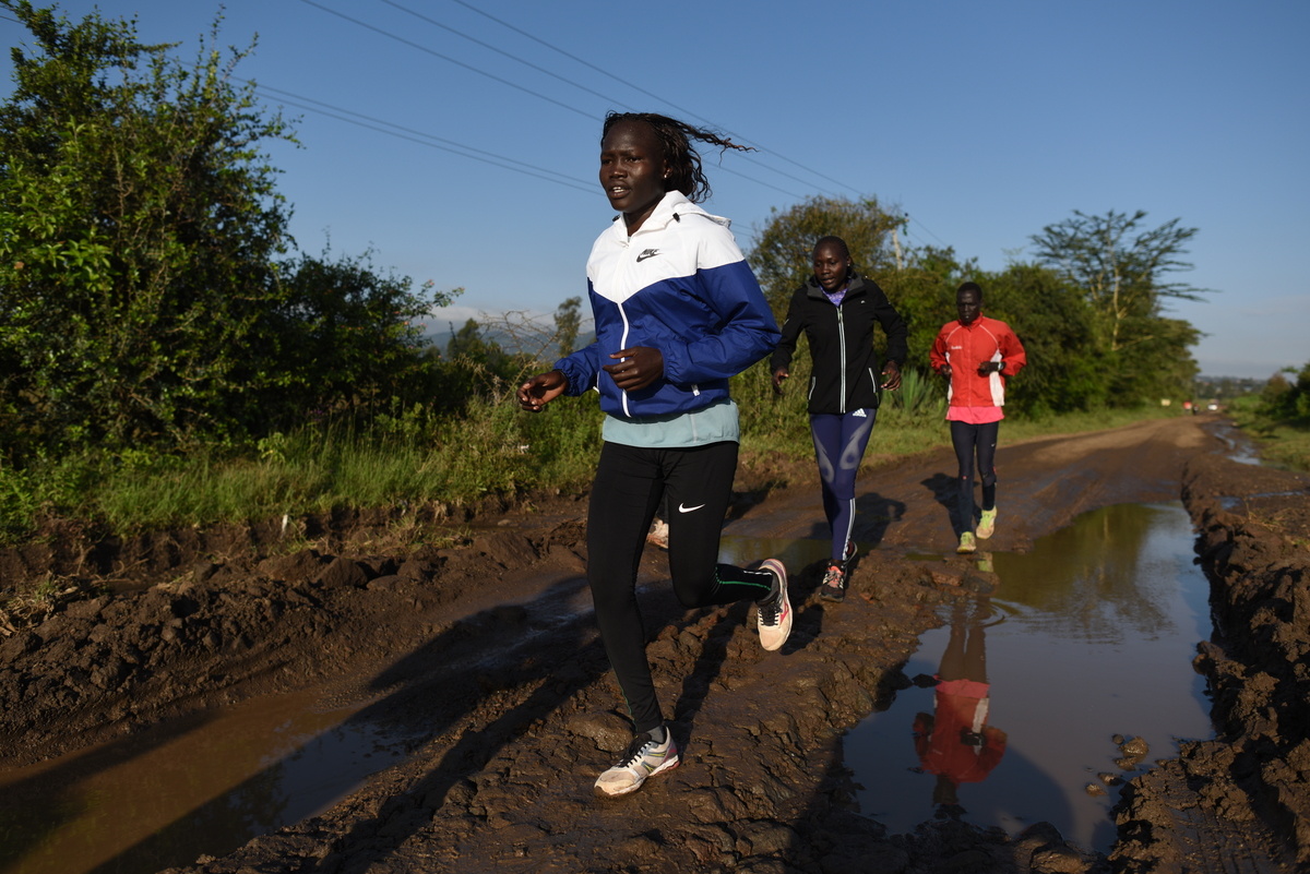 Kenya. Refugee Olympic Athletes training