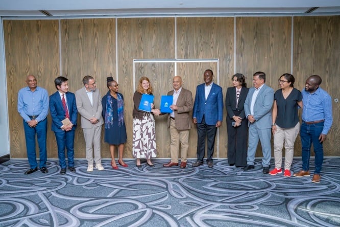 UNHCR, UAN at a signing ceremony of partnership agreement in Nairobi, Kenya.