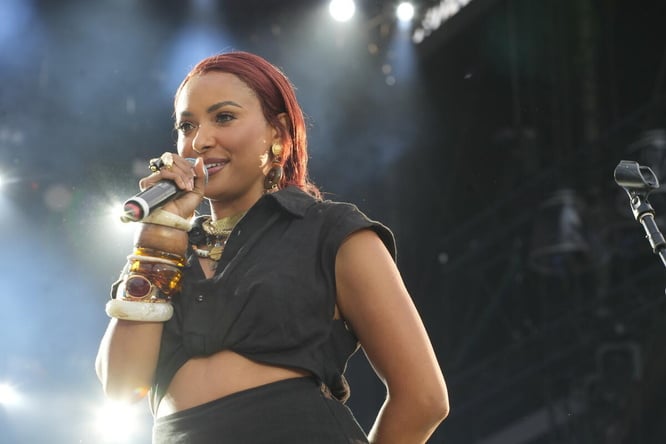 Hungary. Kat Graham, UNHCR Goodwill Ambassador at the Sziget Festival
