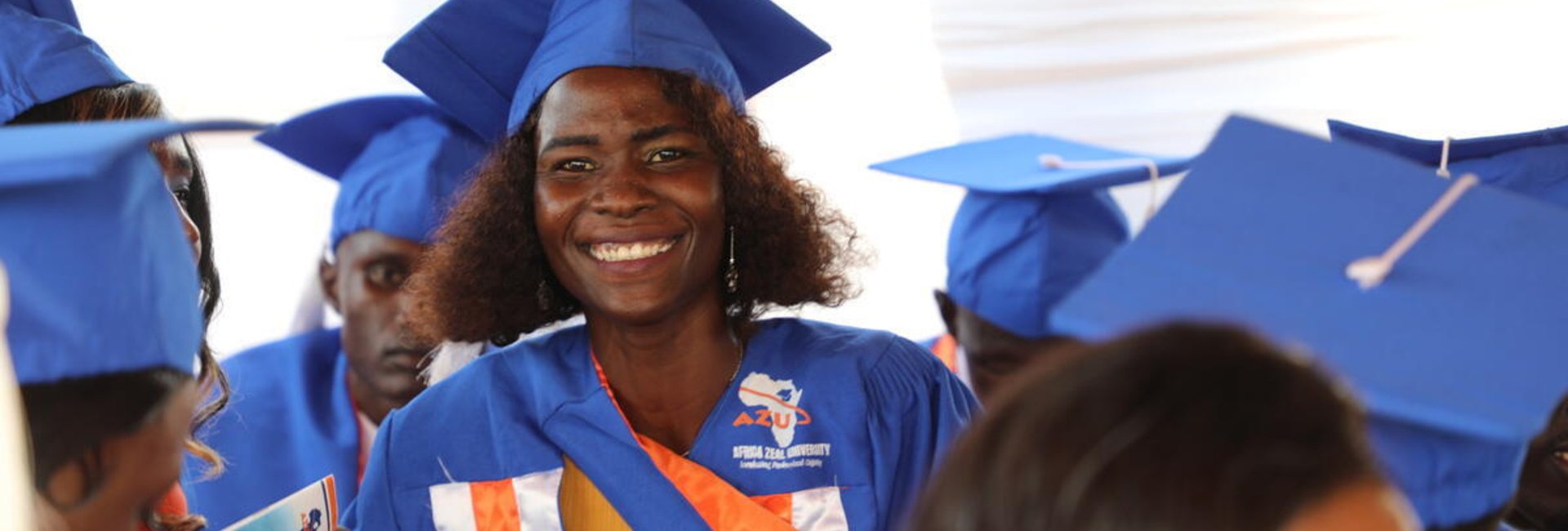 Hanuna Ismail at her graduation ceremony in the Ajuong Thok refugee camp in South Sudan