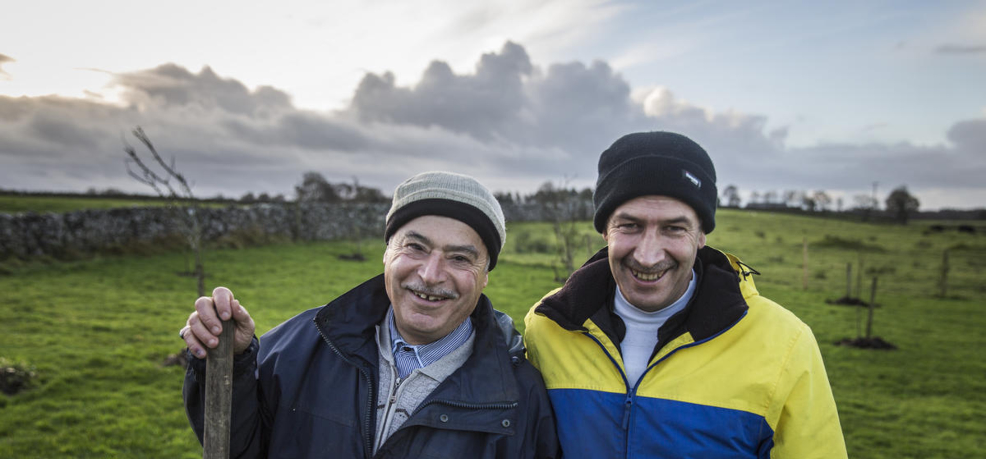 Ireland. An Irish social farming initiative giving Syrian refugee farmers an opportunity to work again