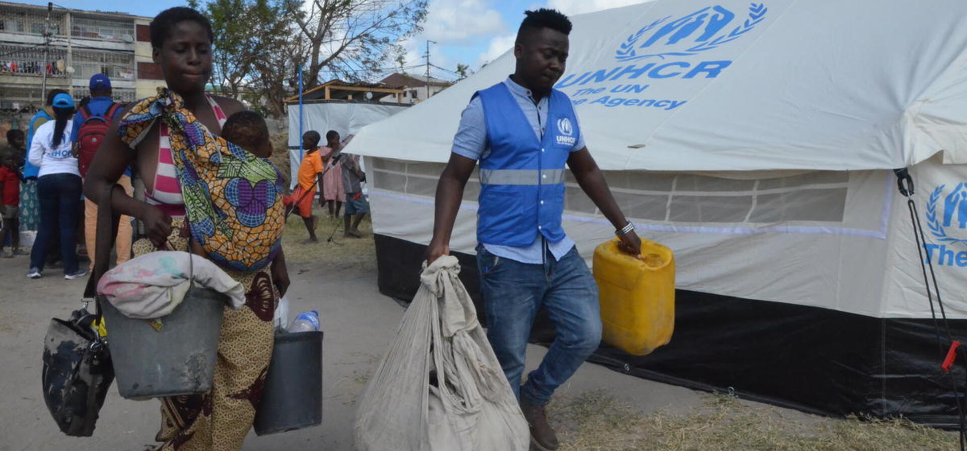 Mozambique. Refugee humanitarian worker