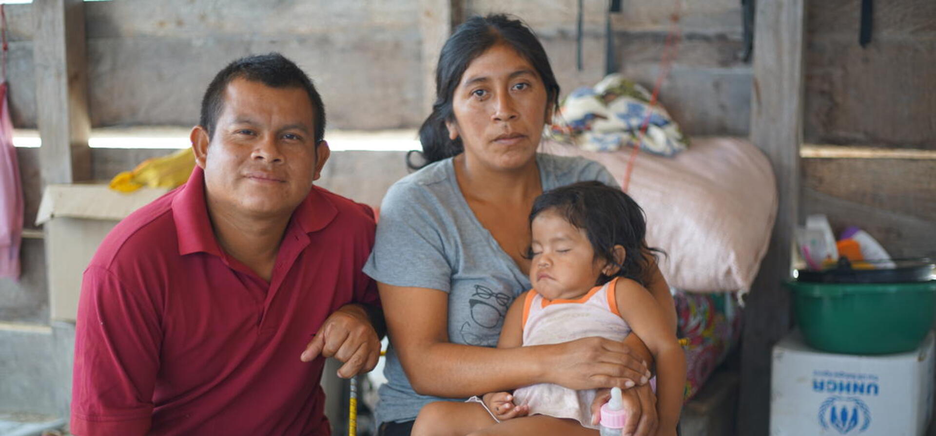 Brazil. Annabel and her family in the indigenous community of Tarauparu