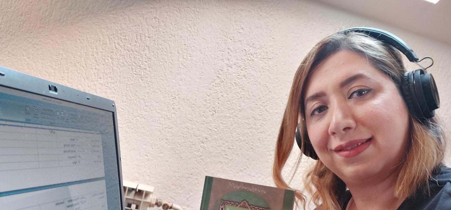 Afsaneh, an English teacher and refugee from Iran, holds online Farsi classes for students in Serbia during the COVID-19 lockdown.