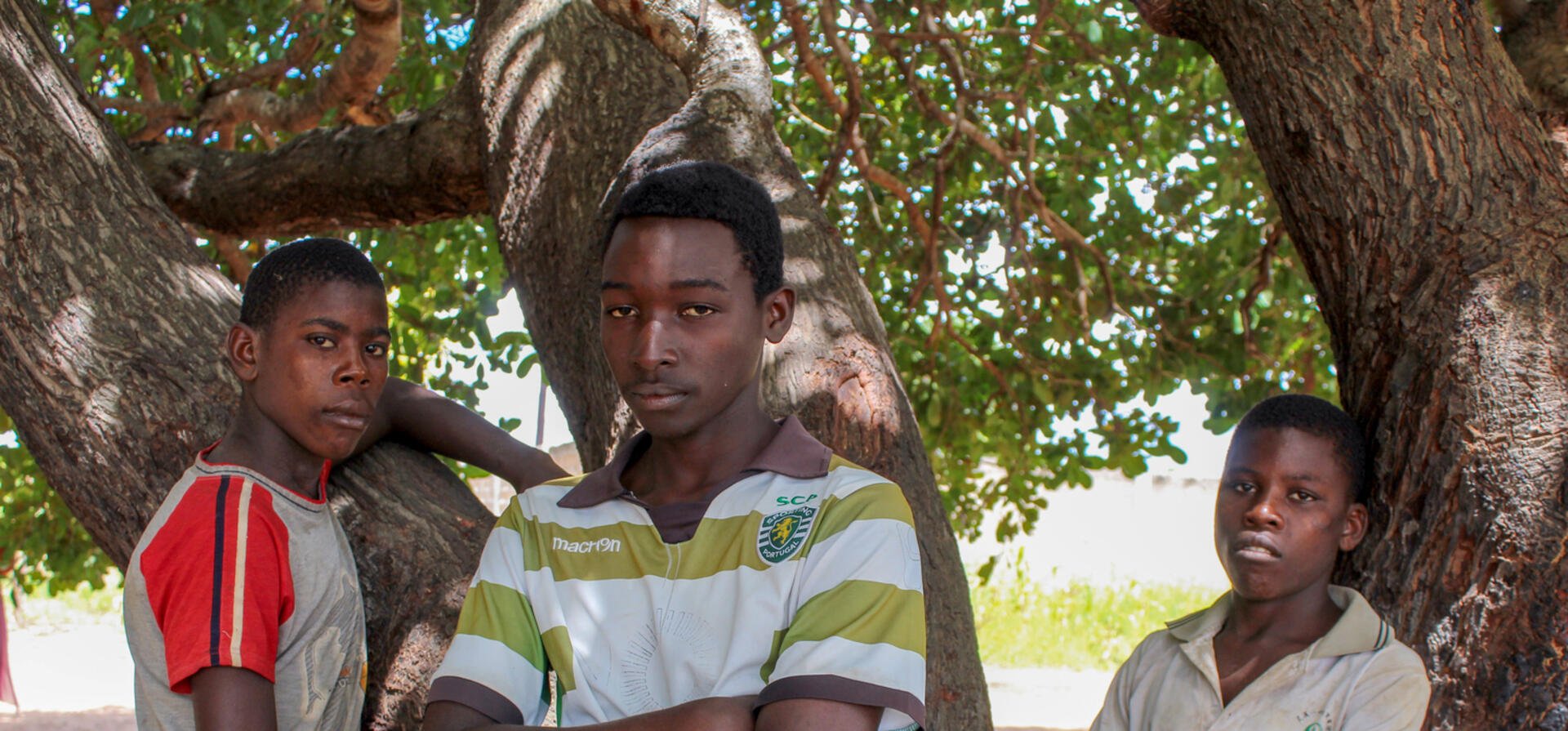 Mozambique. Displaced teenagers in Cabo Delgado.
