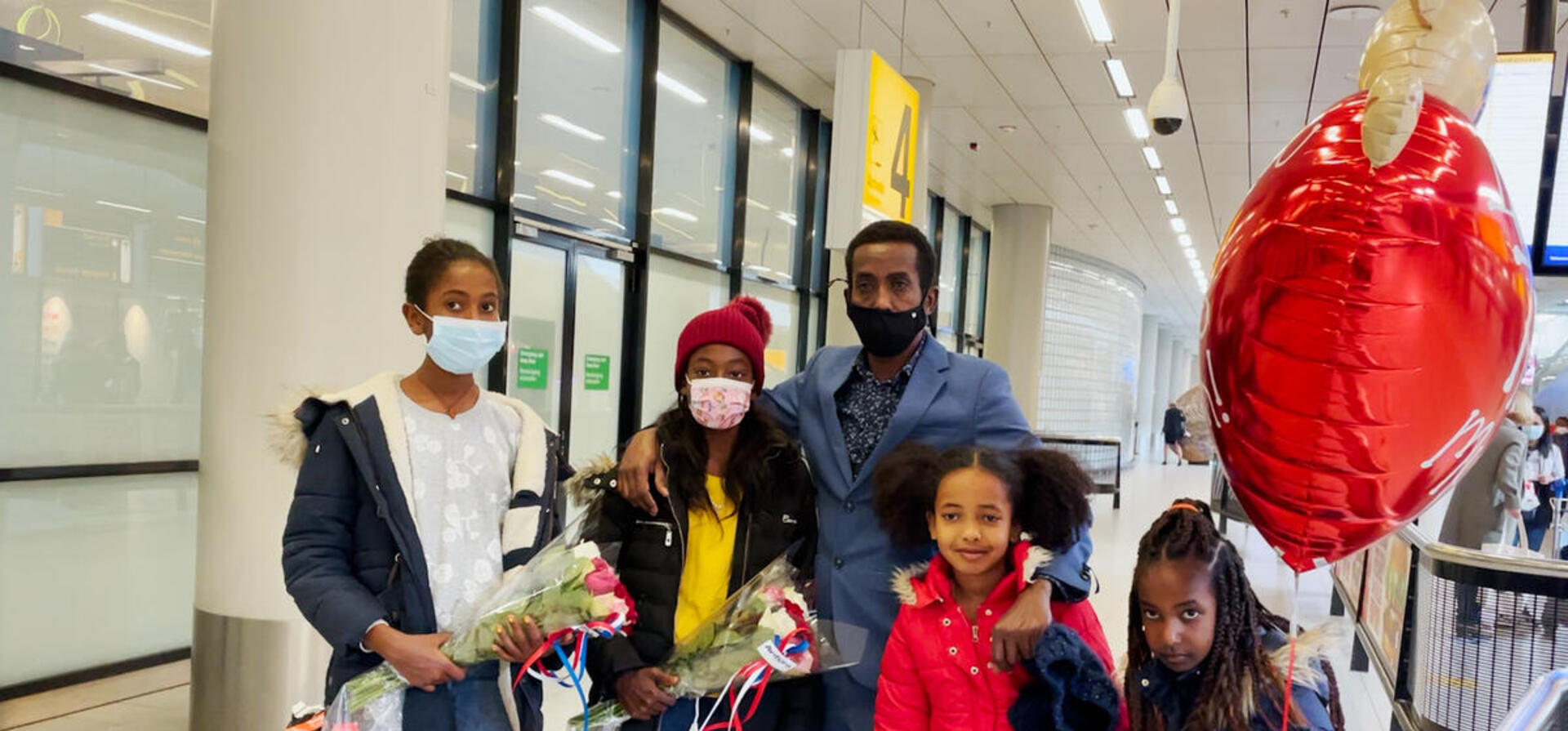 The Netherlands. Donated airmiles help Eritrean father reunite with his daughters