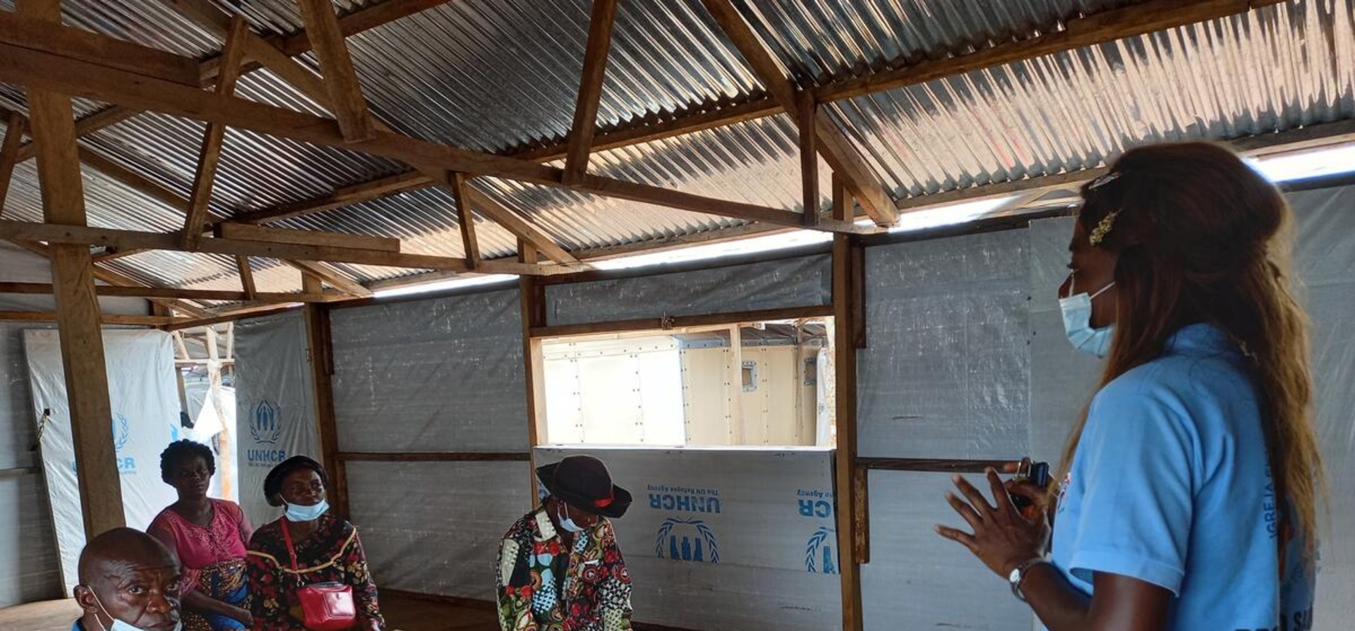 Angola. Refugee health worker provides awareness session on covid-19 vaccine