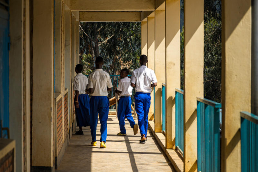 Rwanda. Views of Amahoro high-school in Kiziba camp