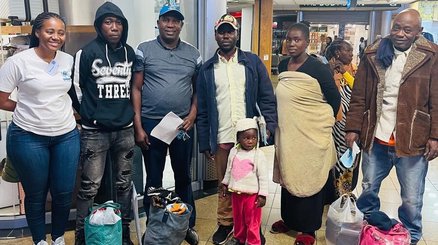 South Africa. Refugees from Democratic Republic of Congo prepare to return home from Namibia