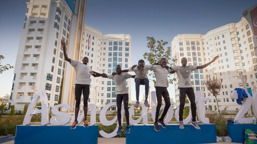 Turkmenistan. Refugee athletes participate in the 2017 Asian Indoor and Martial Arts Games (AIMAG) in Ashgabat