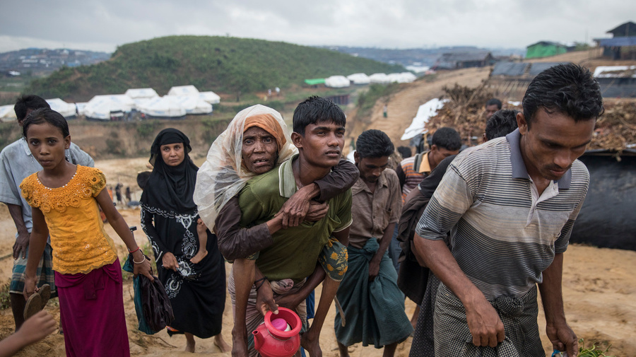Bangladesh. Rohingya given land as Myanmar exodus continues