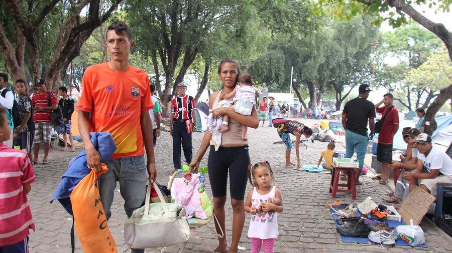 Brazil. Venezuelans relocated to shelter in Boa Vista